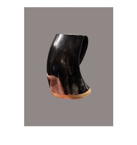 Wholesale Rustic <strong>Horn</strong> Ceramic <strong>Cup</strong> with Stand Handcrafted Practical Drinkware Accessories for Coffee Display for Weddings India - Product Image 1