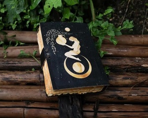 Sun Moon Leather Journal for Men Women of Antique Handmade Deckle Edge Vintage Paper Traveling Sketchbook <strong>Poetry</strong> <strong>Book</strong>
