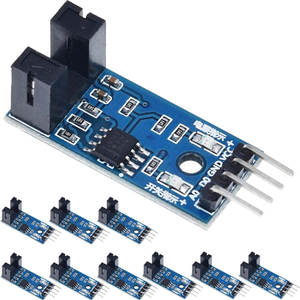 Módulo de Sensor de velocidad comparador Aismartlink LM393 Chip Motor tipo ranura de medición IR optoacoplador para detección de velocidad del Motor también - Product Image 1