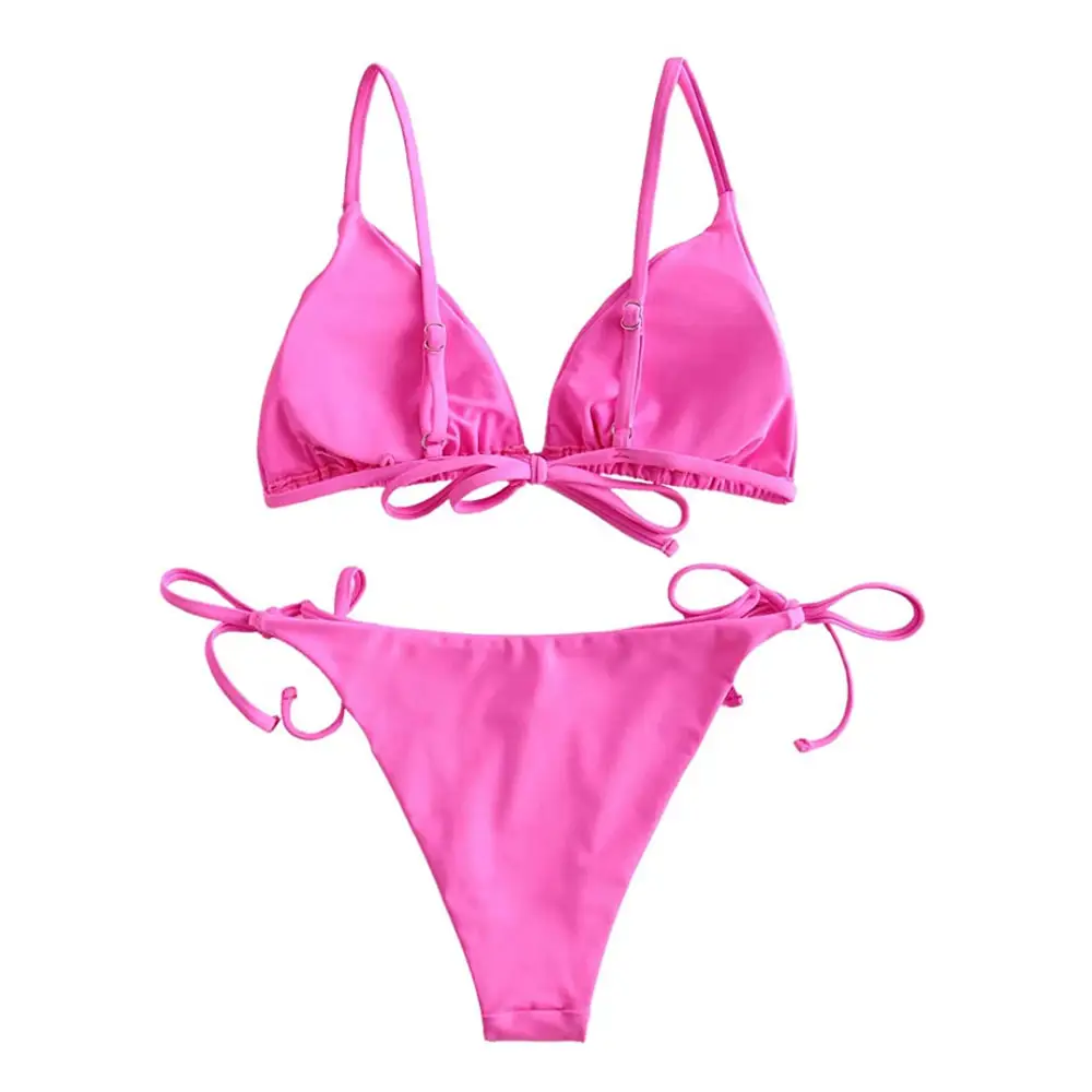 Tutte le taglie nuovo arrivo colori a tinta unita da donna Bikini costume da bagno Bikini Set per la vendita on-line