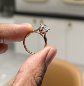 Provence lüks özel yüzük 14k 18k altın Lab yetiştirilen elmas yüzük tam parmaklı yüzükler Vintage şekli kadınlar için sıcak satmak 2025