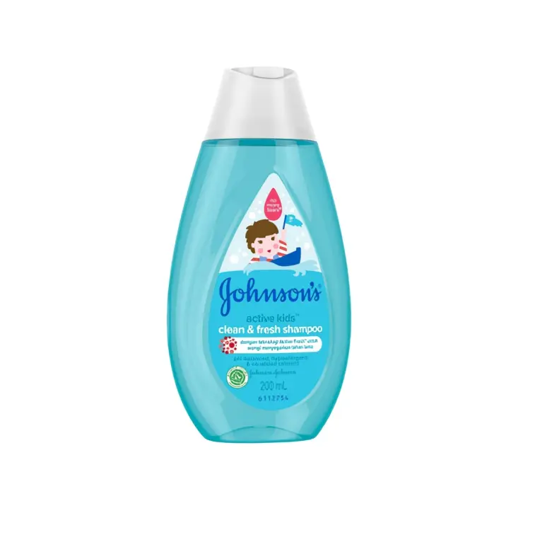 Shampooing pour bébé Johnson 200ml Active Fresh Variant Fresh Soft Gentle Smells Bottle Pack de la meilleure marque de shampoing pour bébé