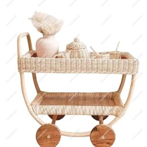 Çevre dostu el işi Rattan çay sepeti sağlam harika çocuk oyuncakları hasır çay arabası bebek arabası puset oyna Pretend - Product Image 1