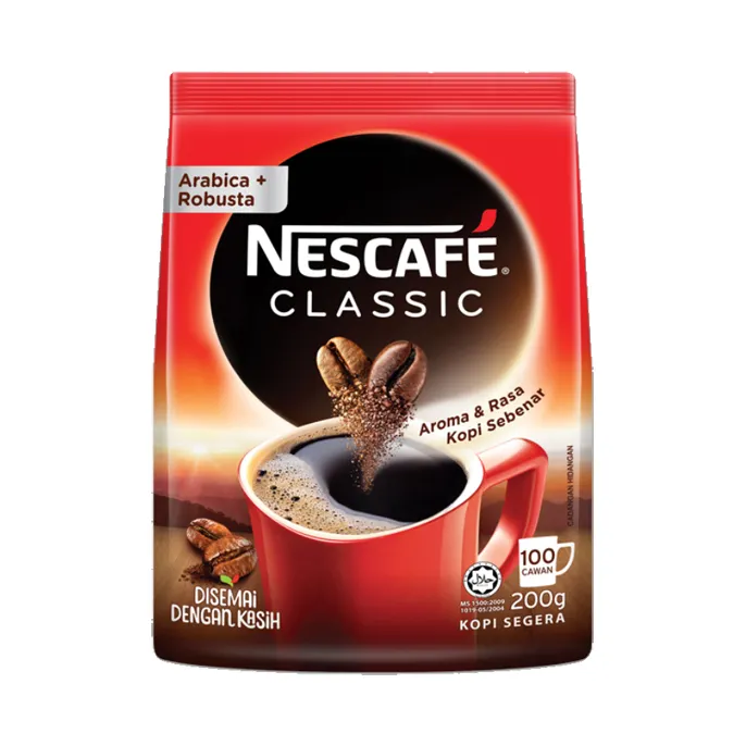 Nescafe cổ điển Refill gói cà phê hòa tan 200g x 24 pkts