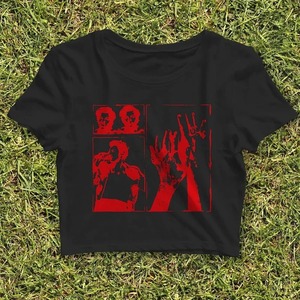 Vintage Harry kırpma üst kadınlar estetik 2000s T-Shirt Trendy bebek <span class=keywords><strong>Tee</strong></span> bayanlar Y2k bebek <span class=keywords><strong>Tee</strong></span> 90s Grunge giysi moda parti