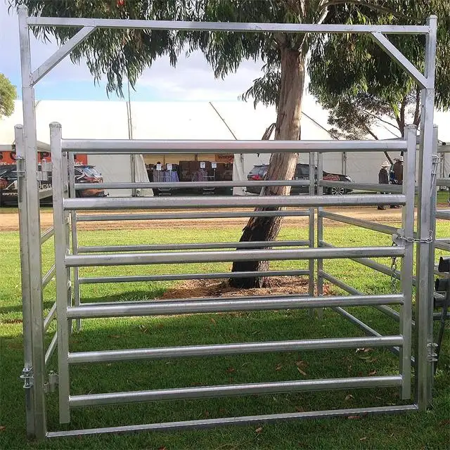 Stahl vieh platte Rundrohr 6 Ovale 10 Fuß 12 Fuß lang Utility Crowding Corral Panel/Viehs tifte/Hohe Qualität