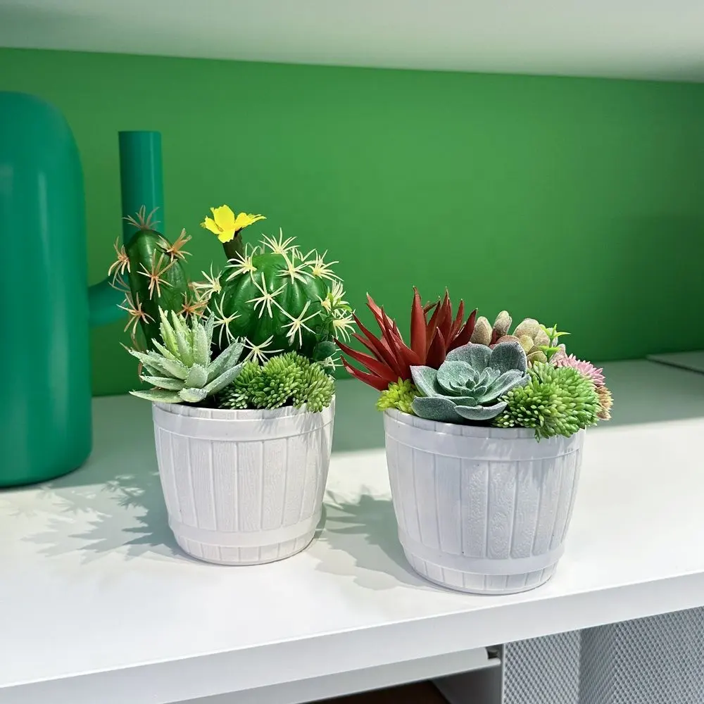Suculenta artificial para decoração de casa, bonsai vintage, decoração criativa com plantas suculentas BRI03