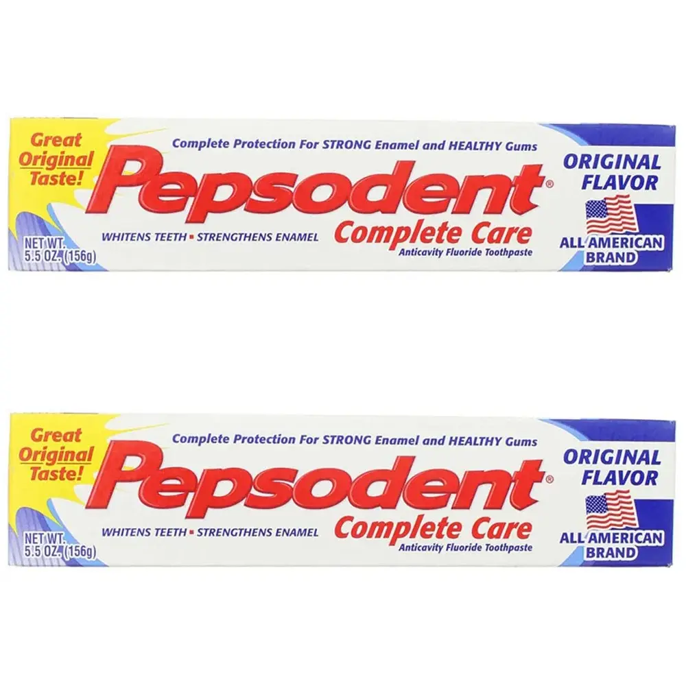 عبوة من (2) معجون أسنان Pepsodent للعناية الكاملة نكهة أصلية، 5.5 أونصة