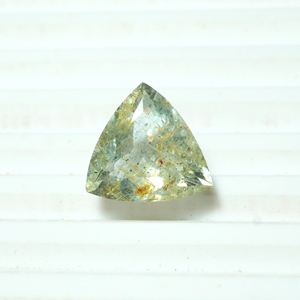 Natural Aquamarine Faceted <strong>Trillion</strong> Cut Gemstone for Jewelry Making - Product Image 1