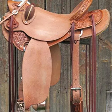 Wade Boom Een Vork Premium Westerse Lederen Abseilen Ranch Werk Paard Zadel