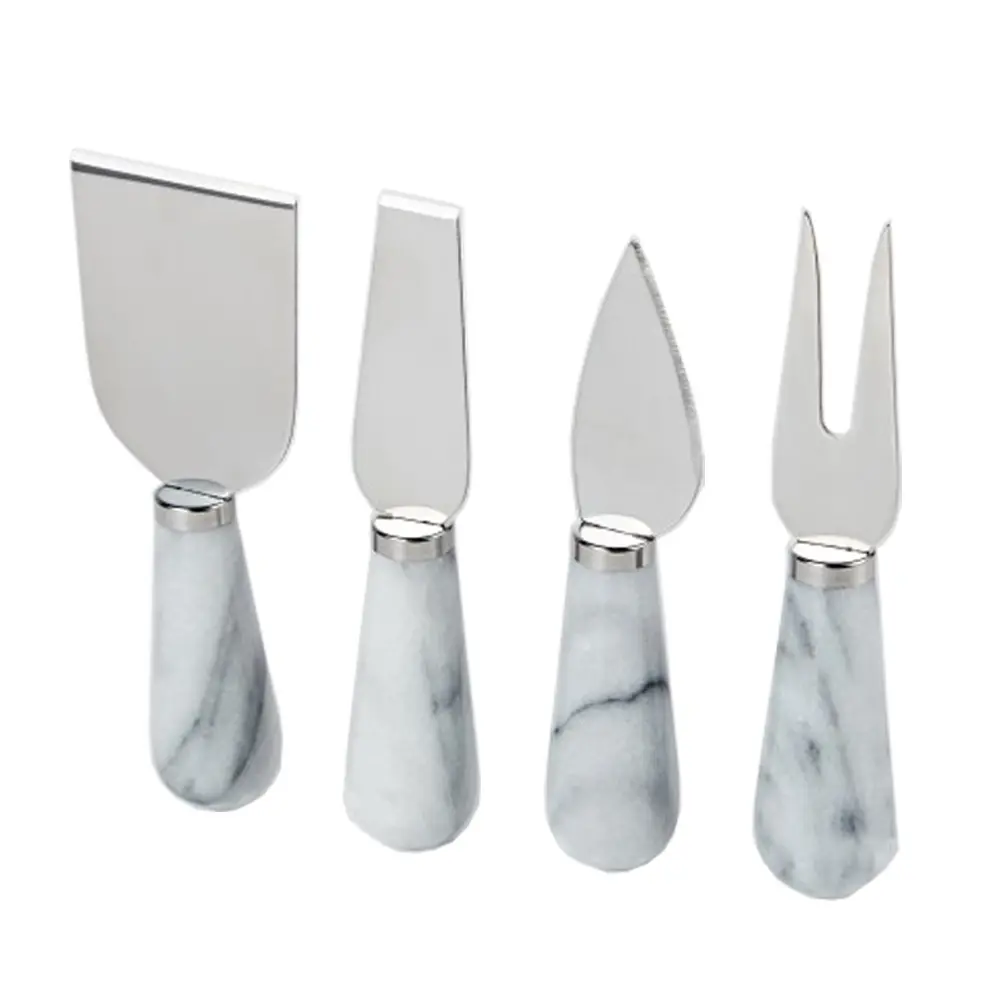 4 Pieces Stainless Steel Handle Cheese Knives Kitchen Gadgets Butter Knife Tool Stainless Steel Cheese Knife Set