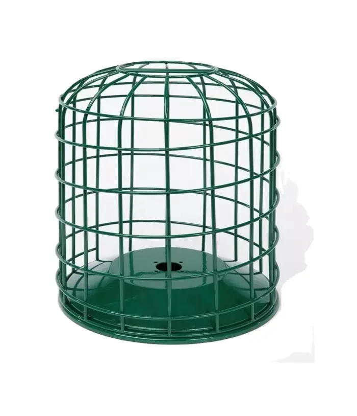 Lồng hình dạng màu xanh lá cây Amazon nóng bán mua cao cấp kim loại làm Bird Feeder với màu sắc hoàn thành & Bird thân thiện Feeder cho vườn