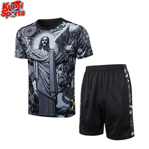 24/25 brezilya özel baskı forması tay kalite futbol forması kitleri 100% Polyester süblimasyon fabrika toptan futbol kıyafetleri