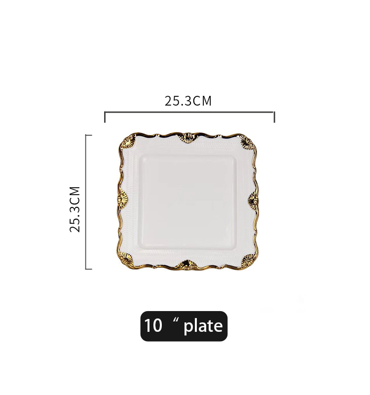 Piatto quadrato da 10"