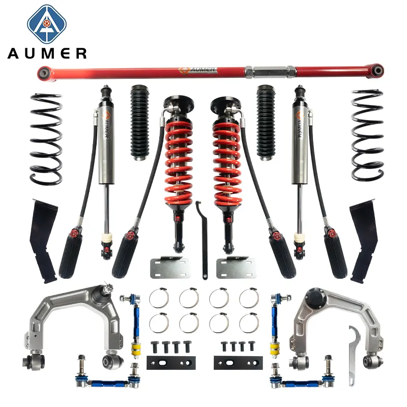 Aumer FJ Rebound Compression Adjustable Shock Absorber 4wd Bypass Shocks Lift Kits Suspension for 2012 Fj CRUISER
