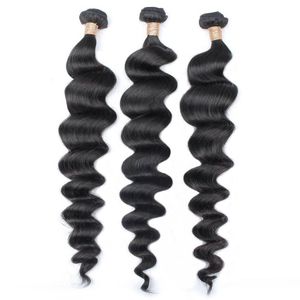 Remy kamboçyalı gevşek dalgalı saç atkı ipeksi, % 100% insan İŞLENMEMİŞ SAÇ doğal dalgalar - Product Image 1