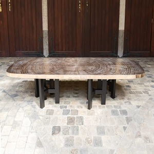 Most Amazing Coffee <strong>Table</strong> <strong>Rectangular</strong> Shape With Handmade Rounded Designing With Golden Finishing Metal <strong>Nesting</strong> <strong>Table</strong> for Sale - Product Image 1