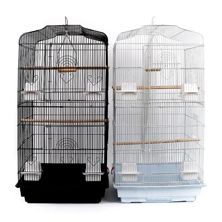 Grande Cage à oiseaux personnalisée canari, gros fil d'acier, Cage à oiseaux en métal Chic à vendre