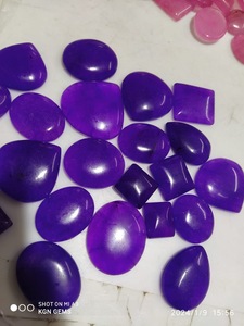 Toptan fiyat koyu mor şeffaf Mix boyutları ve şekilleri parlak cam boncuk taş takı yapımı Cabochons