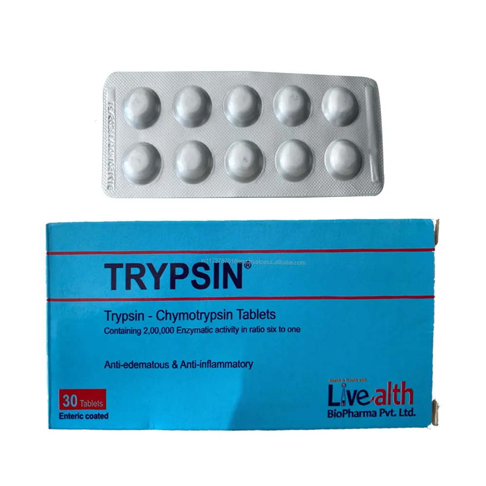 แท็บเล็ต trypsin แบบอินเดียสินค้าขายดี