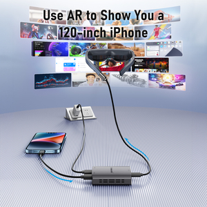 LC20 4K 60Hz Adaptador/Convertidor de Gafas AR con Puerto de Alimentación, con Cable de Iluminación a 2 ° C, 60Hz, 1 Unidad, 2 Unidades, 1 Unidad - Product Image 4
