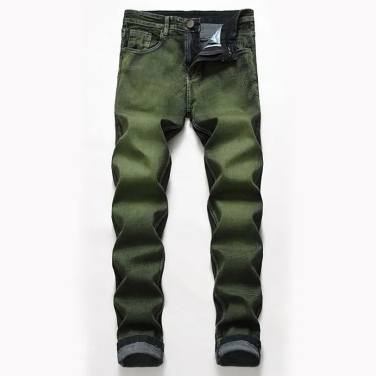 Jeans gris vert personnalisés pour hommes, pantalons en denim, jeans ajustés pour hommes, jeans HIGH STREET du Pakistan avec personnalisation