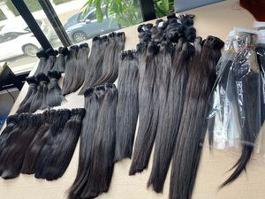 最佳质量超双拉骨拉直人发厚端人发编织