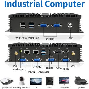 Core i7 4200U i5 4200U i3 kutulu 29fanless fansız Mini PC endüstriyel sağlam bilgisayar çift LAN 2 COM 6 COM HD-MI VGA WiFi Win10 - Product Image 4