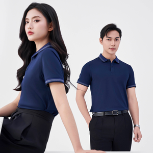 Cổ Điển Phù Hợp 95% Cotton 5% Spandex Người Đàn Ông Của Polo Áo Sơ Mi Thanh Lịch Thoải Mái Ngắn Tay Áo T-Shirt - Product Image 3