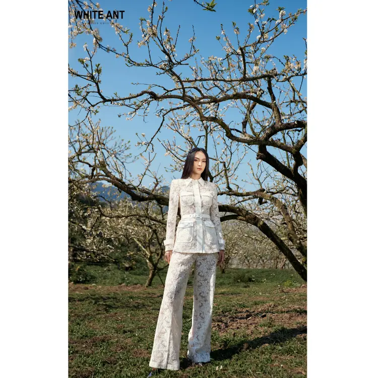 Joyce Wide Leg Trousers Good Quality Natural And Sustainable Formal Unique Design Customized Packaging From Vietnam Manufacturer