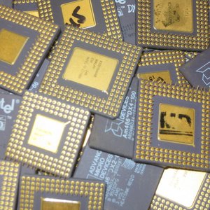 Processador cerâmico cpu recuperação de ouro, arranhões de processador