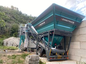 30 M3/h移动式混凝土配料厂准备交付，立即致电以获取更多信息，便携式混凝土工厂
