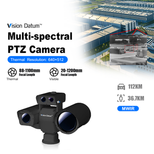 Multi-spectral PTZ <strong>Camera</strong> 640X512 88-1100 Zoom Lens with Fire Detection for Thermal Imaging Security AI Multispectral Analysis - Product Image 1