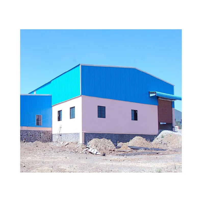 Industrial Building Construction Factory Prefabricated Steel Warehouse With Overhead Crane