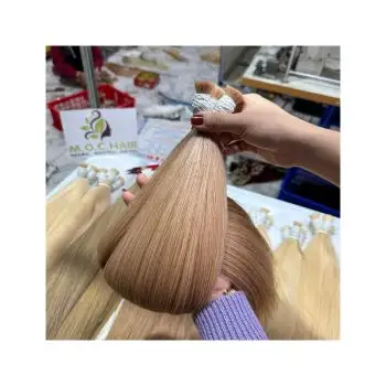 Extensiones de cabello virgen crudo a granel de la mejor calidad vendedor de cabello vietnamita al por mayor de color marrón doble súper doble dibujado