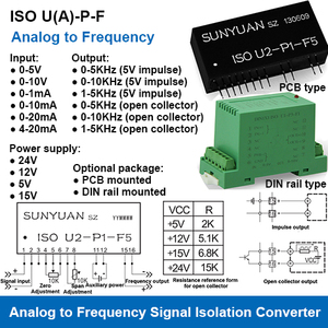 Módulo convertidor de frecuencia de señal Industrial 0-10mA/0-5V 0-5kHz aislador salida programable Control de velocidad programación PLC - Product Image 3
