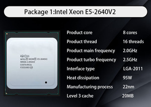 Marka Intel Xeon E5-2640 2651 2658V2 2687WV2 2695 2696 2697V2 dört çekirdekli Intel E5 sunucu Cpu Xeon işlemci - Product Image 3