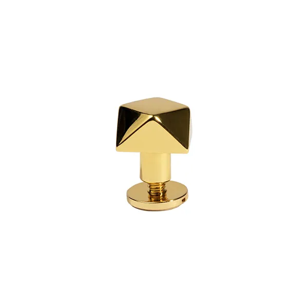 Kualitas tinggi Poly piramida emas dekorasi Stud tas tangan perangkat keras logam warna kustom dibuat di Korea
