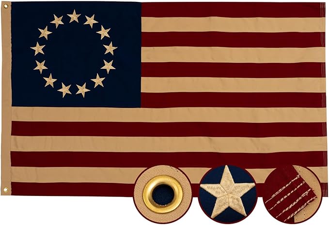 Drapeau Betsy Ross Vintage en coton de qualité 3x5 NOUVEAU