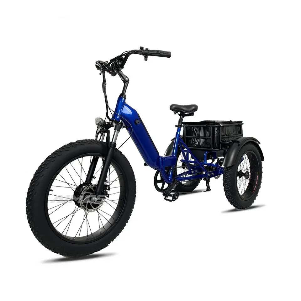 Sepeda roda tiga listrik lipat 3 roda 250w, sepeda roda tiga lemak listrik dewasa murah