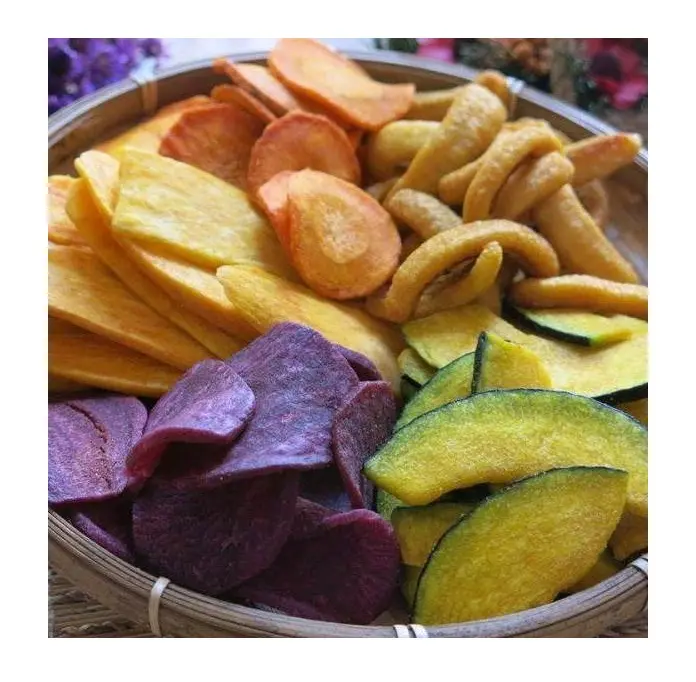 Frutas secas mistas muito crocantes - Deliciosos produtos de frutas e legumes secos de alta qualidade misturados