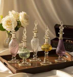 Làm bằng tay Ai Cập chai nước hoa thủy tinh | 24K vàng chi tiết | dầu sang trọng bơm lại & nước hoa container - Product Image 2