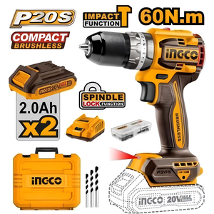 20V điện khoan thiết lập với 1 sạc 2 2Ah pin & Trường hợp bao gồm - Product Image 3