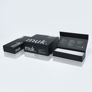 Có Thể Tái Chế Sang Trọng Tùy Chỉnh Màu Đen Loại Cuốn Sách Bao Bì Hộp Quà Tặng Cứng Cứng Ban Cứng In Logo Quà Tặng Từ Hộp Giấy Cho Máy Sấy Tóc - Product Image 2