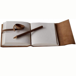 Handmade Antique-Style Leather Promotional Notebook for Men Inspired Quote Leaf Embossing Bound <strong>Notepad</strong> for Gift Giving Writing - Product Image 6