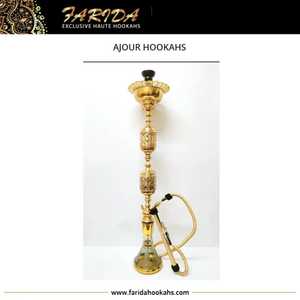 独特设计最佳品质奢华埃及抛光水烟脉冲铸造黄铜Farida Ajour水烟