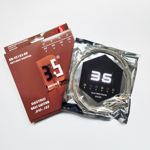 3. Cuerdas de bajo eléctrico de 4 cuerdas premium-Calibre 45-105, material NPCP, núcleo hexagonal, revestimiento especial, extremos de bola recubiertos de color - Product Image 1