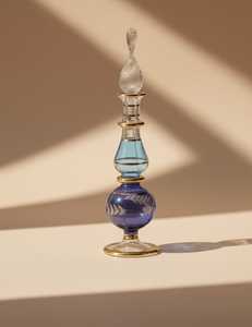 Chai nước hoa thủy tinh Ai Cập thổi bằng tay với dấu vàng 24K Màu Xanh Hoàng gia nghệ thuật trang trí nước hoa tàu - Product Image 1