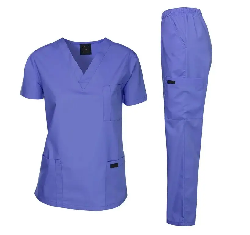 Hauts à manches courtes de qualité supérieure OEM pantalons de survêtement uniformes d'infirmière d'hôpital médical hommes femmes ensemble de gommages d'infirmière