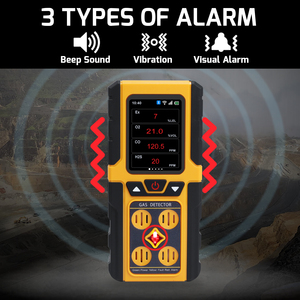 Rivelatore di perdite di Gas ad alta precisione analizzatore 4 in 1 H2S EX O2 CO IP68 livello di protezione sensore di Gas allarme luce udibile - Product Image 4